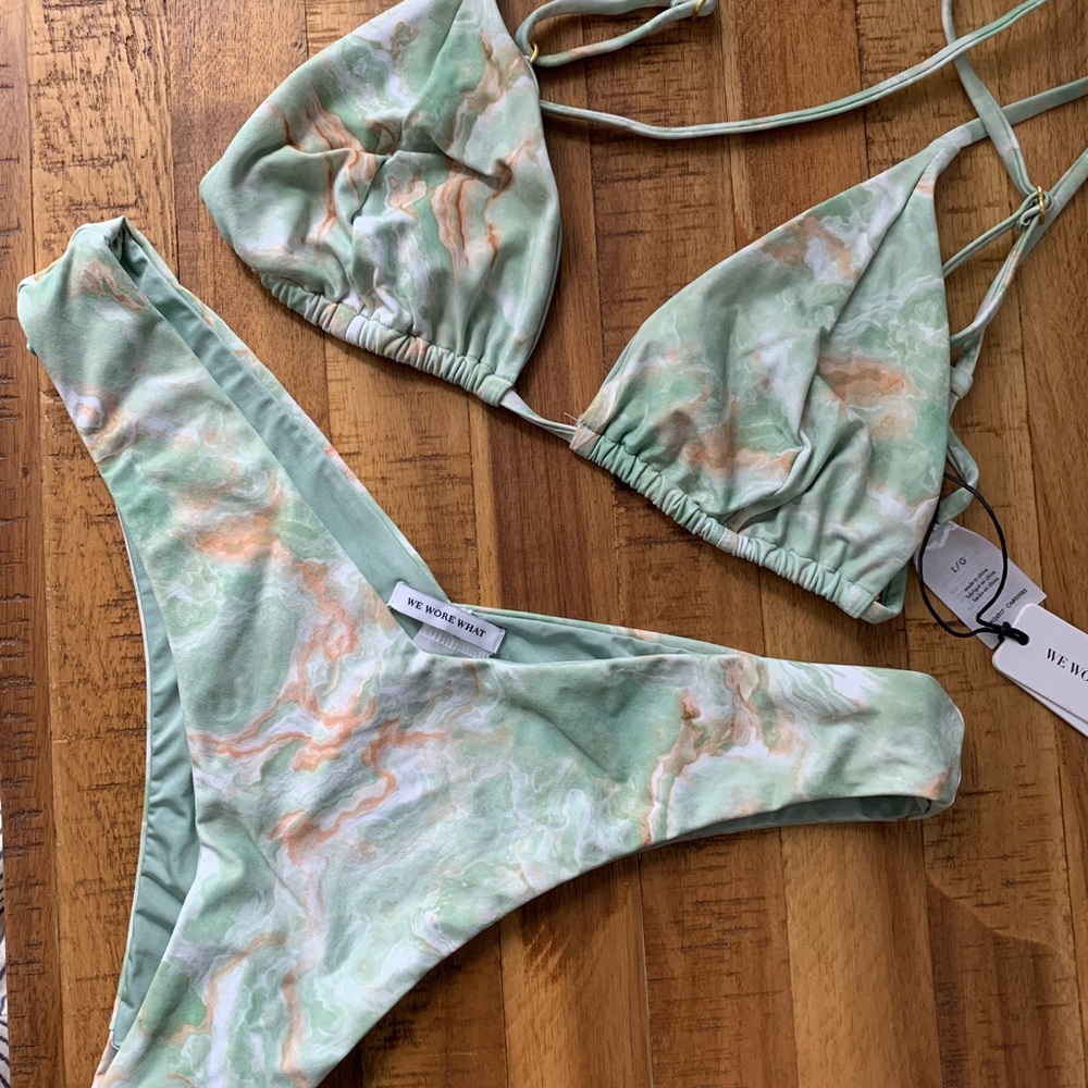 WeWoreWhat Delilah Onyx bikini swimsuit / L